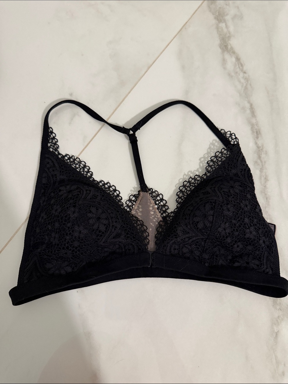 Victoria's Secret Black Lace Bralette with Racerback